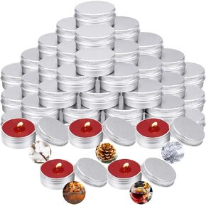 MTLEE 50 Pcs Christmas Scented Candles Gift Travel Tin Candle Aromatherapy Candle Favors for Christmas Winter Baby Shower Favors Wedding Gifts, Compound Scent Essential Oil