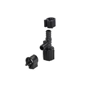 PEXLOCK 30828 Tee, 1/2" x 1/2" FPT SWV x 1/2", Black