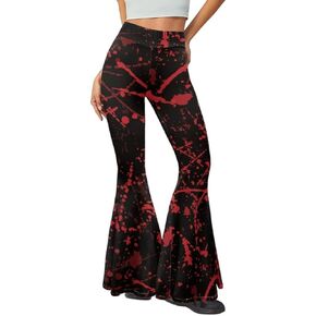 Irisjudy Women Work Leggings Snakeskin Bootcut Workout Pants, Color Flared Sweatpants Tummy Control Workout Bootleg Pants