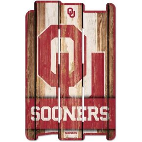 WinCraft NCAA University of Oklahoma Wood Fence Sign