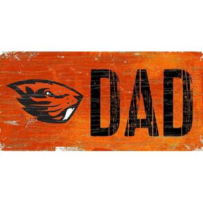 NCAA Oregon State Beavers Unisex Oregon State DAD Sign, Team Color, 6 x 12