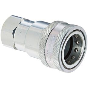 Dixon Valve 6KF6 Steel ISO-A Interchange Hydraulic Fitting, Coupler, 3/4" Coupling x 3/4" - 14 NPTF Female Thread