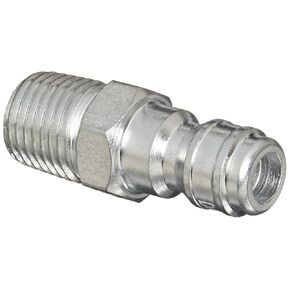 Dixon Valve E2M2 Steel Straight-Through Interchange Hydraulic Fitting, Nipple, 1/4" Coupling x 1/4" - 18 NPTF Male Thread