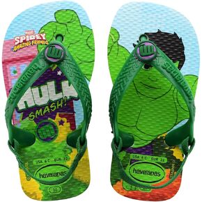 Havaianas Unisex-Child Baby's Marvel Sandal Green Garden Flip-Flop