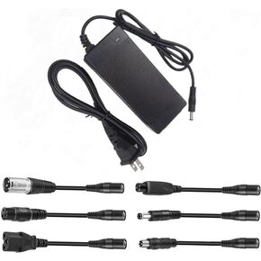 54.6V 2A Electric Bike Charger Universal for 13S 48V Li-ion Battery，Fast Charger for Electric Scooter/E-Bike/Bicycle (6 Plugs)