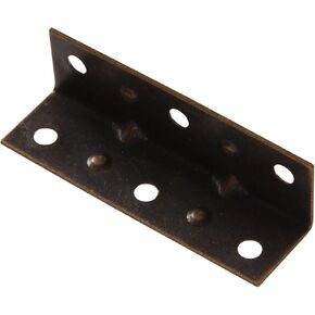 Hillman 853078 2-1/2 x 3/4 in. Inside Corner Brace - Antique Brass 4-Pack