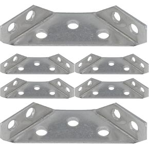 Triangle Corner Brace SQXBK 8PCS Silver Stainless Steel Corner Braces with Screw, Heavy Duty Angle Code, Shelf Support Connector Bracket, Multi-Angle Joint Fastener