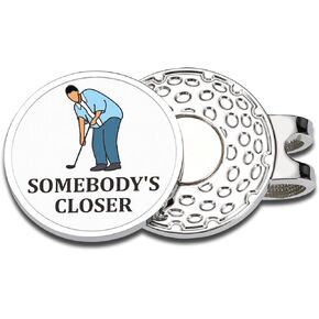 Funny Golf Gift for Men Golf Ball Marker with Hat Clip for Husband Hat Clip Golf Accessories Gifts for Boss Dad Boyfriend Golf Lovers Christmas Stocking Stuffers Gift
