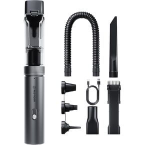 REDTIGER Car Vacuum Cordless, 21000PA Portable Handheld Vacuum Up to 70 Mins Runtime, 3.5H USB-C Fast Charge, Lightweight 4 in 1 Mini Hand Held Vacuum Cleaner for Car Home Office and Pet Food, Black