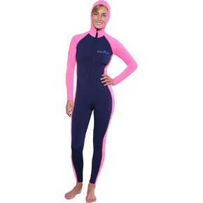 EcoStinger® Women Full Body Stinger Suit with Hood UV Protection Swimsuit UPF50+ Navy Pink