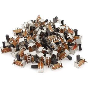 uxcell 60 Pcs 3Pins SPDT Right Angle Panel Mount Slide Switch DC 50V 0.8A
