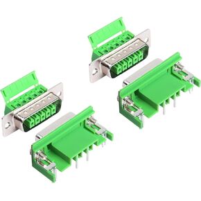 GINTOOYUN 2 Sets 3.5mm DB15 5 Pin Terminal, 300V 8A 5-Pole 3.5mm Terminal Blocks Connector, 15DGB DB15 3.5mm Pitch 5P Screw Terminals