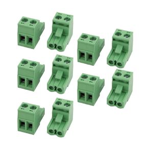 uxcell 10 Pcs LC1 AC300V 15A 5.08mm Pitch 2P PCB Mount Terminal Block Wire Connector