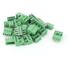 uxcell 16 Pair 3.96mm Pitch 4 Pin PCB Pluggable Terminal Block Connector