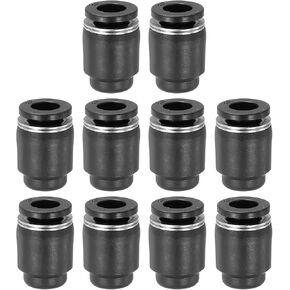 PATIKIL 1/4 Inch Push to Connect Air Fitting Plugs, 10 Pack Pneumatic Cap Style Plug Fitting Quick Cap Plug Fitting for Air Water