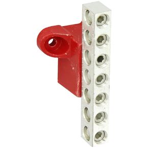 Isolated Ground Bar, Aluminum 2/0-14 Wire Range, 2.13" Width, 2.31" Height, 4.61" Length