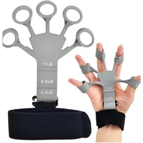 Gripster, Forearm Strengthener and Finger Strengthener, Upgraded Grip Strength Trainer, Grip Trainer with 6 Resistance Levels, Gripster Forearm Trainer, Hand Gripper, Finger Exerciser and Hand Strengthener OZE-9