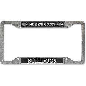 Rico Industries NCAA Mississippi State Bulldogs Pewter License Plate Frame 12" x 6"