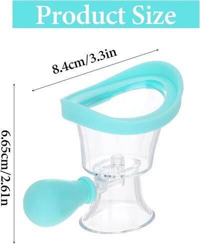 Eye Wash Cup Portable Eye Wash Kit Manual Air Pressure Eye Cups for Eye Wash Reusable Eyewash Cups for Soothing Tired Eyes Clean Eye Dust Makeup Irritants(Blue) in Saudi Arabia
