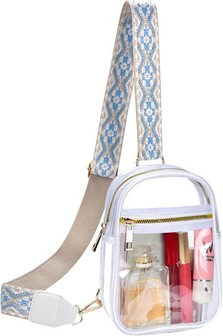 Clear Bag Stadium Approved, Clear Sling Bag for Women Clear Purse for Concerts Sports Events Festivals in Saudi Arabia