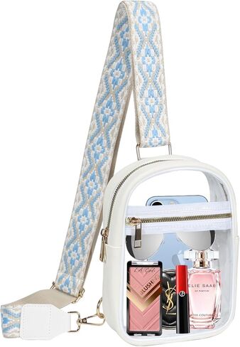Clear Bag Stadium Approved, Clear Sling Bag for Women Clear Purse for Concerts Sports Events Festivals in Saudi Arabia