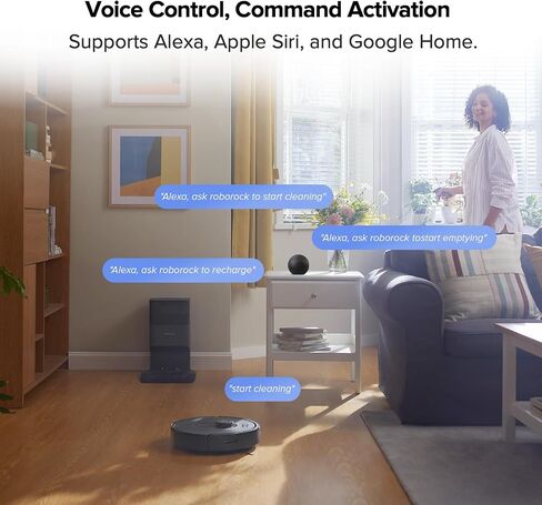 roborock Q5 DuoRoller+ Robot Vacuum with Self-Empty Dock, 5500 Pa Suction, DuoRoller Brush, Hands-Free Cleaning for up to 7 Weeks, PreciSense LiDAR Navigation, Multi-Floor Mapping, App & Voice Control in Saudi Arabia