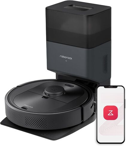roborock Q5 DuoRoller+ Robot Vacuum with Self-Empty Dock, 5500 Pa Suction, DuoRoller Brush, Hands-Free Cleaning for up to 7 Weeks, PreciSense LiDAR Navigation, Multi-Floor Mapping, App & Voice Control in Saudi Arabia