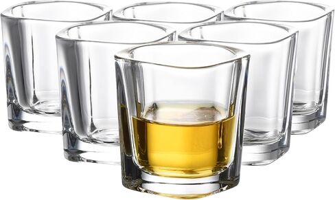 Regal Trunk Shot Glass Set of 6 - Tequila Shot Glasses Set - Crystal Cut Cute Shot Glasses - Ultra-Clear Shot Glasses For Drinking Bourbon, Scotch, Cocktails - Mini Liquor Glasses in Saudi Arabia