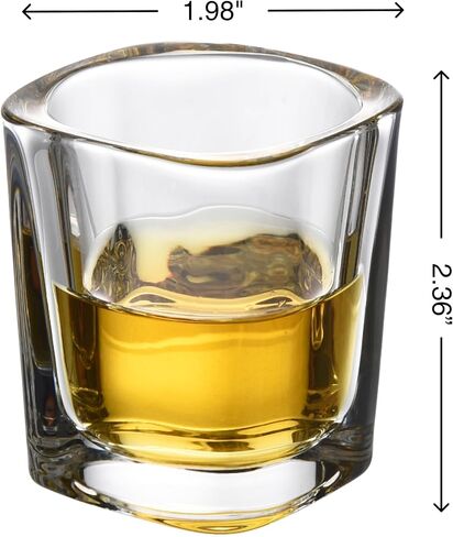 Regal Trunk Shot Glass Set of 6 - Tequila Shot Glasses Set - Crystal Cut Cute Shot Glasses - Ultra-Clear Shot Glasses For Drinking Bourbon, Scotch, Cocktails - Mini Liquor Glasses in Saudi Arabia