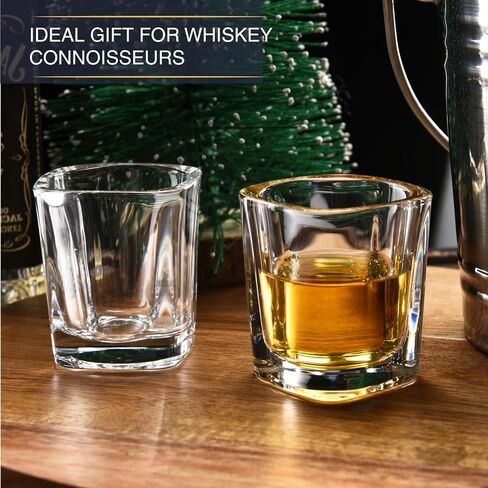 Regal Trunk Shot Glass Set of 6 - Tequila Shot Glasses Set - Crystal Cut Cute Shot Glasses - Ultra-Clear Shot Glasses For Drinking Bourbon, Scotch, Cocktails - Mini Liquor Glasses in Saudi Arabia