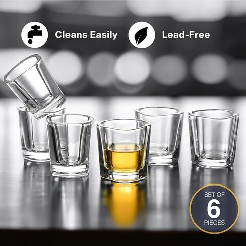 Regal Trunk Shot Glass Set of 6 - Tequila Shot Glasses Set - Crystal Cut Cute Shot Glasses - Ultra-Clear Shot Glasses For Drinking Bourbon, Scotch, Cocktails - Mini Liquor Glasses in Saudi Arabia