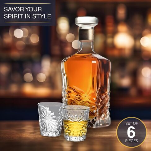Regal Trunk Shot Glass Set of 6 - Tequila Shot Glasses Set - Crystal Cut Cute Shot Glasses - Ultra-Clear Shot Glasses For Drinking Bourbon, Scotch, Cocktails - Mini Liquor Glasses in Saudi Arabia