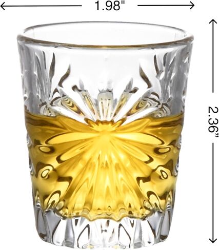 Regal Trunk Shot Glass Set of 6 - Tequila Shot Glasses Set - Crystal Cut Cute Shot Glasses - Ultra-Clear Shot Glasses For Drinking Bourbon, Scotch, Cocktails - Mini Liquor Glasses in Saudi Arabia