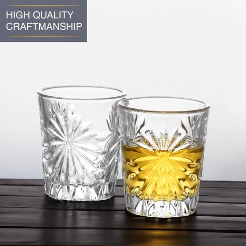 Regal Trunk Shot Glass Set of 6 - Tequila Shot Glasses Set - Crystal Cut Cute Shot Glasses - Ultra-Clear Shot Glasses For Drinking Bourbon, Scotch, Cocktails - Mini Liquor Glasses in Saudi Arabia