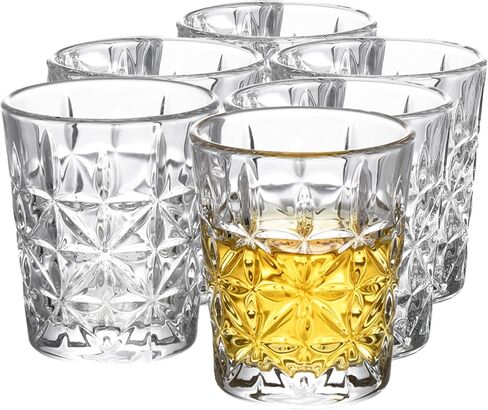 Regal Trunk Shot Glass Set of 6 - Tequila Shot Glasses Set - Crystal Cut Cute Shot Glasses - Ultra-Clear Shot Glasses For Drinking Bourbon, Scotch, Cocktails - Mini Liquor Glasses in Saudi Arabia