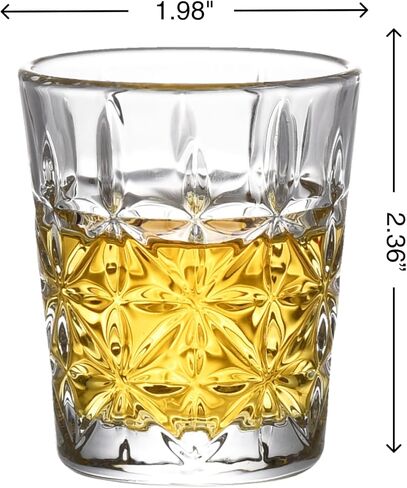 Regal Trunk Shot Glass Set of 6 - Tequila Shot Glasses Set - Crystal Cut Cute Shot Glasses - Ultra-Clear Shot Glasses For Drinking Bourbon, Scotch, Cocktails - Mini Liquor Glasses in Saudi Arabia