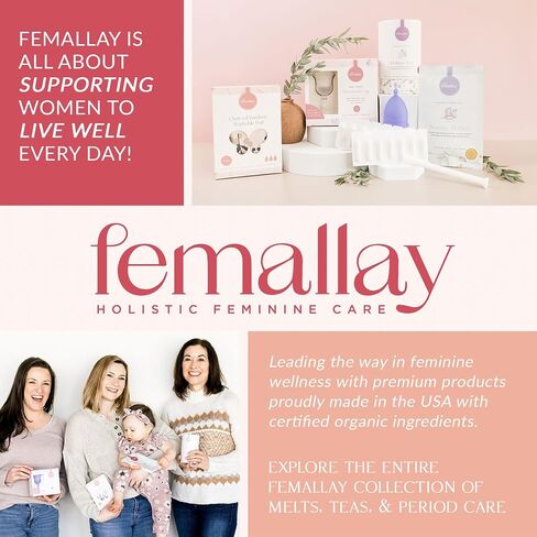 Femallay Organic Tea Tree & Oil Vaginal Cleansing Suppositories for Hygiene, 100% Natural Melts for Feminine Care, Great for Dryness and More, 7 Individually-Sealed Melts + 1 Applicator in Saudi Arabia