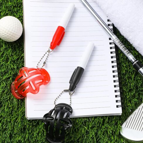 4 Pack Precision Golf Ball Markers Accessories Golf Ball Alignment and Identification Tool 2 Golf Ball Marking Stencil and 2 Colors Line Marker Pens for Golf Practice in Saudi Arabia