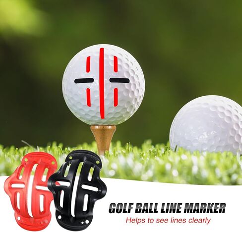 4 Pack Precision Golf Ball Markers Accessories Golf Ball Alignment and Identification Tool 2 Golf Ball Marking Stencil and 2 Colors Line Marker Pens for Golf Practice in Saudi Arabia