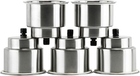 5 قطع من حامل مشروبات الأكواب من الفولاذ المقاوم للصدأ مع تصريف للقوارب البحرية والتخييم RV in Kuwait