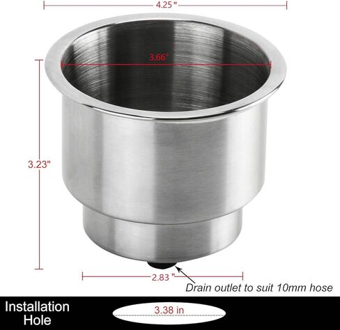 5 قطع من حامل مشروبات الأكواب من الفولاذ المقاوم للصدأ مع تصريف للقوارب البحرية والتخييم RV in Kuwait