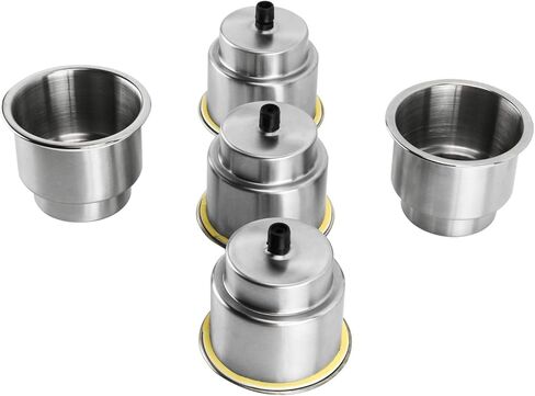 5 قطع من حامل مشروبات الأكواب من الفولاذ المقاوم للصدأ مع تصريف للقوارب البحرية والتخييم RV in Kuwait