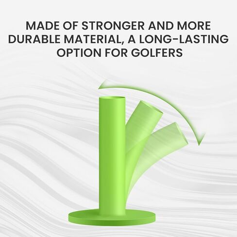 FINGER TEN Golf Tees Driving Range Tee Rubber Tees for Golf Mats Value 6 Rubber Tees and 6 Driver Tees 2 3/4 Inch Easy to Find Mixed Size 3.13" 3" 2.75" 2.25" 1.5" (Colorful) in Kuwait