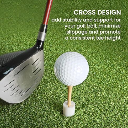 FINGER TEN Golf Tees Driving Range Tee Rubber Tees for Golf Mats Value 6 Rubber Tees and 6 Driver Tees 2 3/4 Inch Easy to Find Mixed Size 3.13" 3" 2.75" 2.25" 1.5" (Colorful) in Kuwait