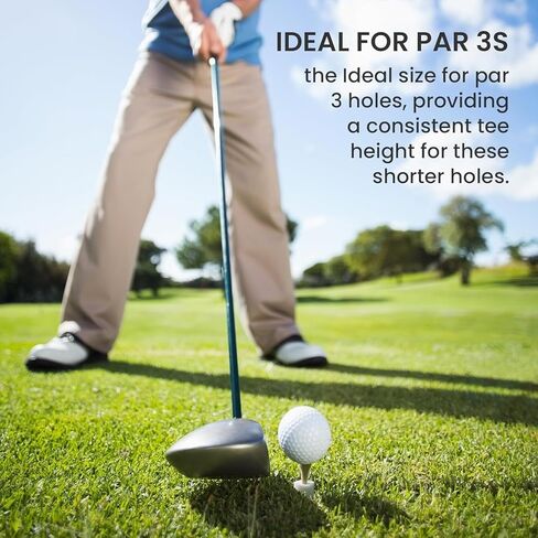 FINGER TEN Golf Tees Driving Range Tee Rubber Tees for Golf Mats Value 6 Rubber Tees and 6 Driver Tees 2 3/4 Inch Easy to Find Mixed Size 3.13" 3" 2.75" 2.25" 1.5" (Colorful) in Kuwait