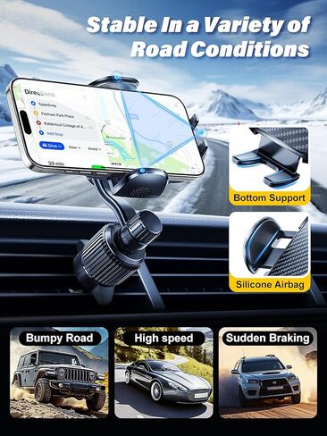 Purple Car Vent Phone Mount, [Never Blocking Vent, Enjoy The Comfort of The A/C] Hands-Free Universal Extension Clip Air Phone Holder Car Fit for All Phones iPhone Samsung in Kuwait