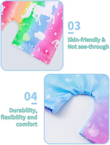 Nymphperi 2 Packs Gymnastics Leotard for Girls Sparkle Biketards with Shorts Kids Sleeveless Unitard One-Piece Dancewear in Kuwait