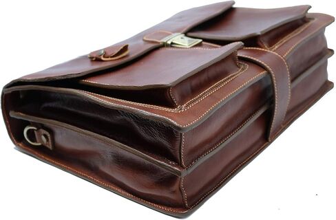 حقيبة ماسنجر جلدية من فلوتو نوفيلا (بني التبغ) in Kuwait