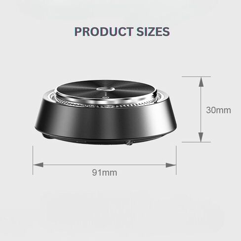 Smart Car Atomizing Aromatherapy Scent Diffuser, Aluminum Alloy Cordless/Wireless Essential Oil Low Noise Air Freshener Diffuser Smart Car, Royal Black in Saudi Arabia