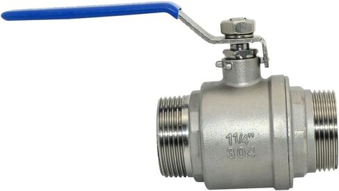 Stainless Steel 304 Full Port Ball Valve with Blue Vinyl Handle, NPT Male x Male Thread Shut Off Ball Valve,Heavy Duty for Water,Oil,and Gas (2'') in Kuwait